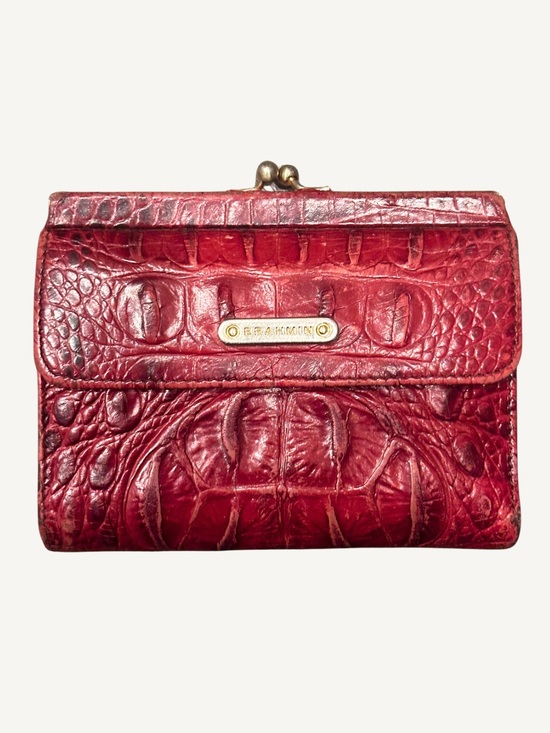 Brahmin Handbags - Rare Vintage Brahmin Melbourne Red Kiss-Lock Wallet | Rare Croc Leather